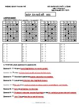 Đề khảo sát chất lượng môn Tiếng Anh Lớp 9 - Năm học 2018-2019 - Phòng GD và ĐT Thanh Trì (Có đáp án)